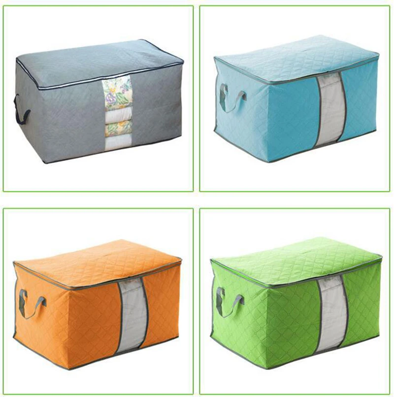 Модная домашняя большая сумка для хранения одеял одежды из нетканого материала