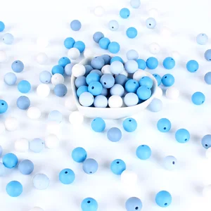 50 шт., силиконовые бусины для прорезывания зубов, 12 мм