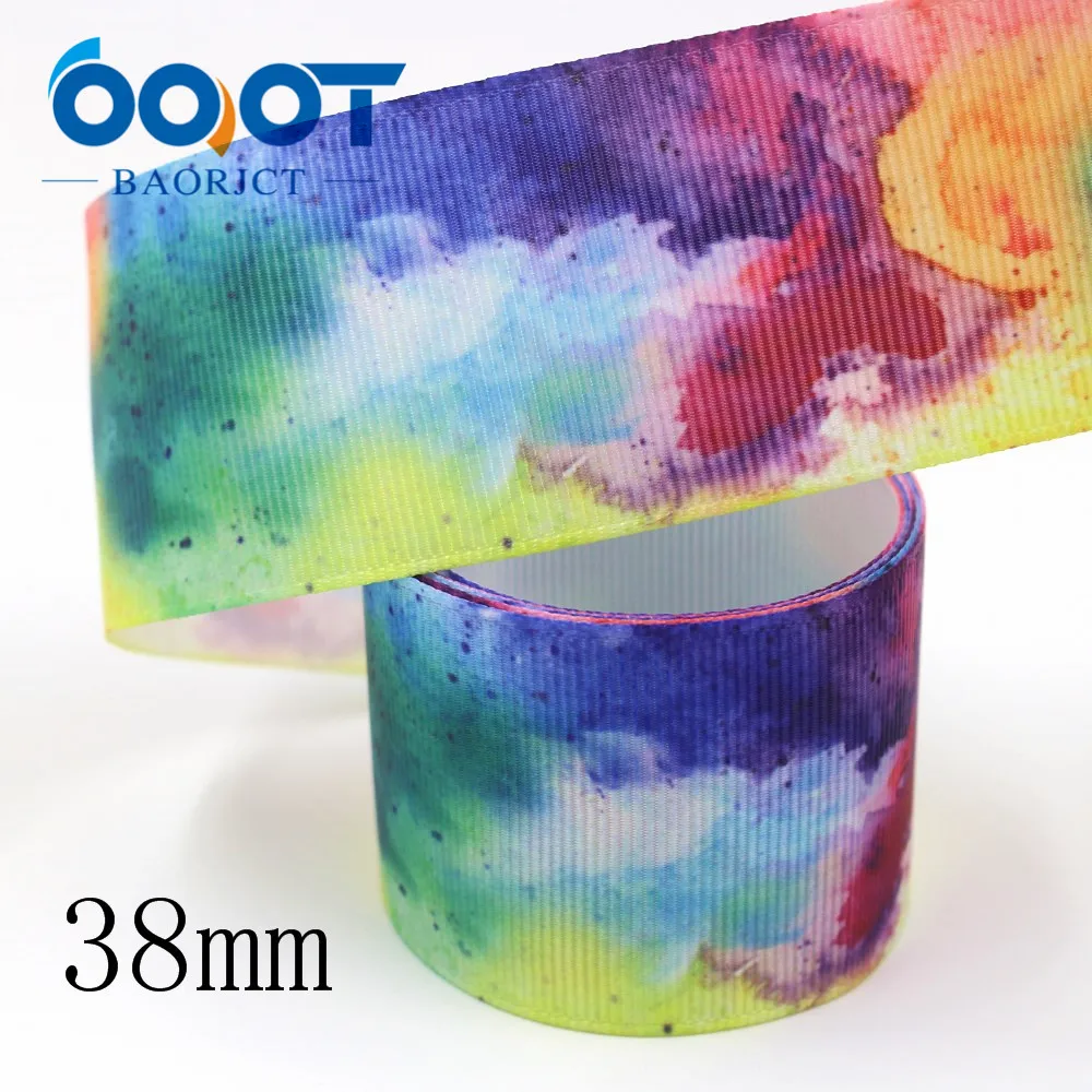 OOOT BAORJCT I-19809-1873 38 мм 10 ярдов мультфильм термопечать ленты grosgrain ремесла Лук cap DIY
