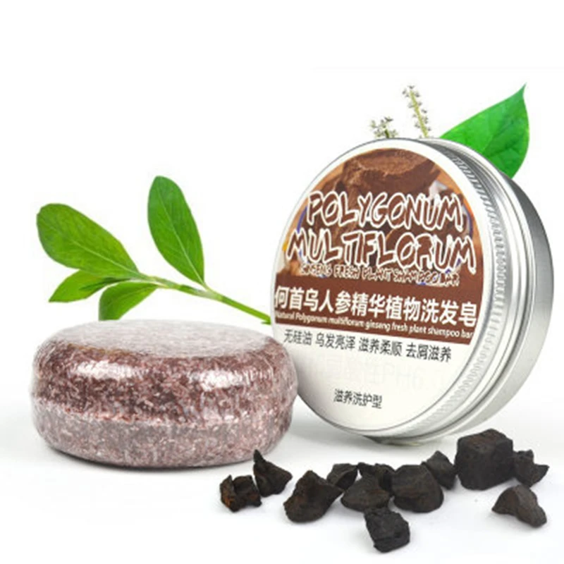 

Polygonum Essence Hair Darkening Shampoo Bar Soap Natural Organic Mild Formula Hair Shampoo Gray Hair Reverse Hair Cleansing
