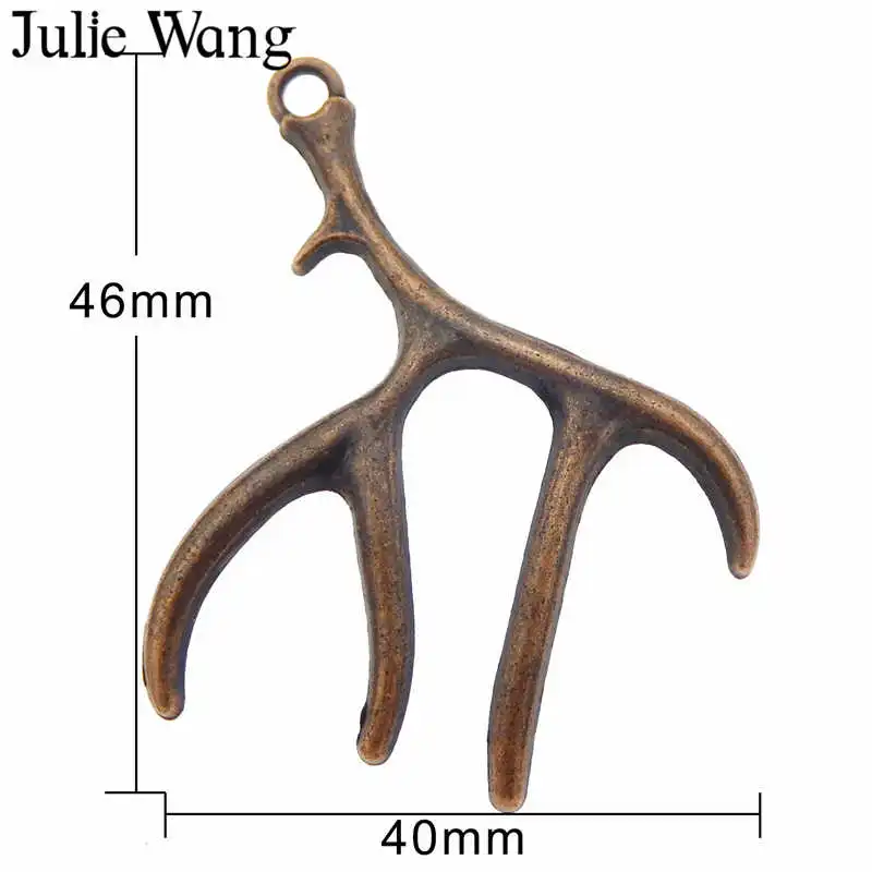 10 шт. медные Подвески Julie Wang в форме оленьих рогов | Украшения и аксессуары