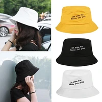1pc women men letter print hip hop bucket hats fishing cap sun hat