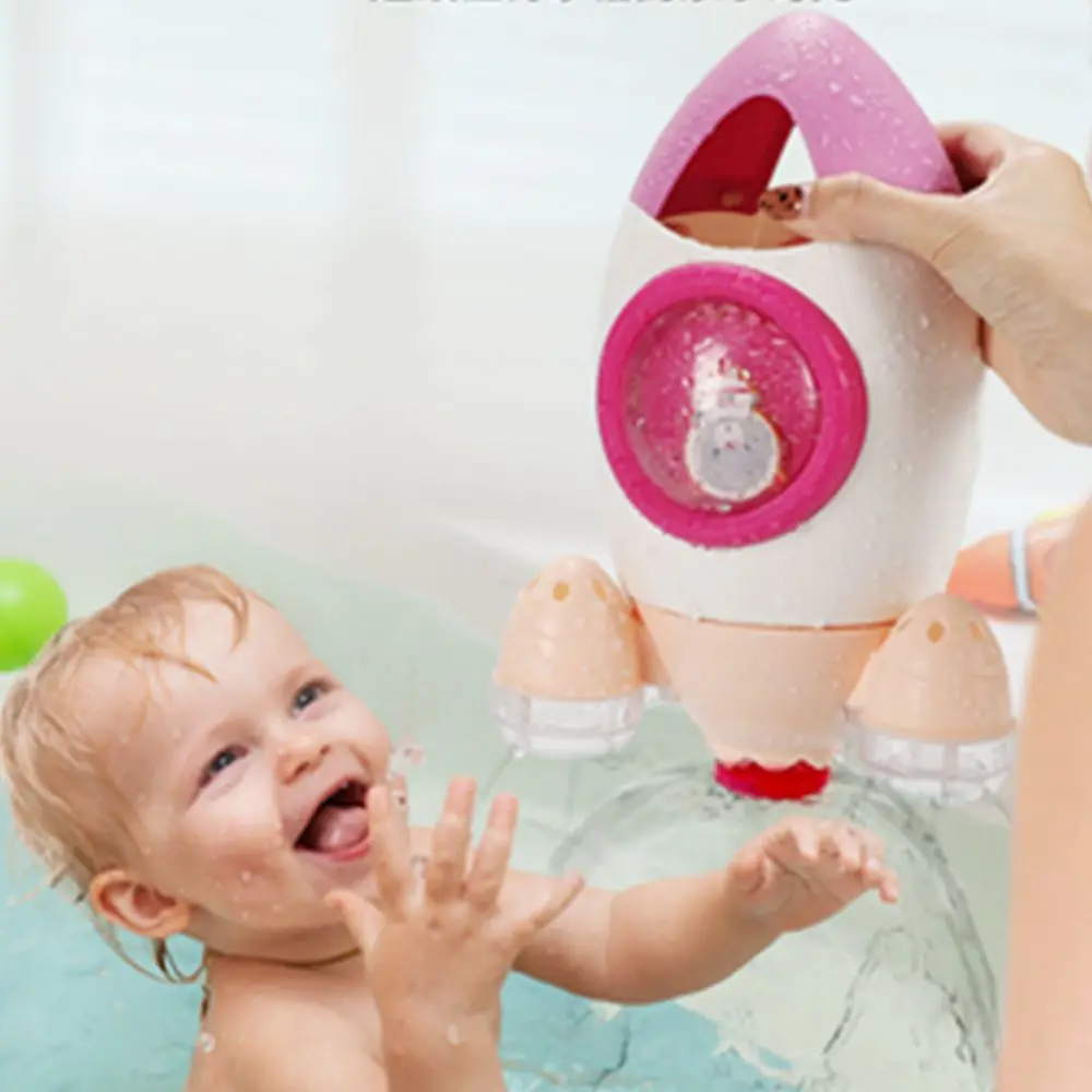 Игрушка для ванны Rocket вращающийся спрей мытья волос малышей полезный подарок