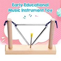 6 inch triangle musical instrument early educational percussion instrument with sturdy base