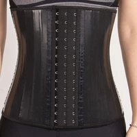 latex waist trainer corset belly slim belt body shaper modeling strap 25 steel boned waist cincher fajas colombianas girdle
