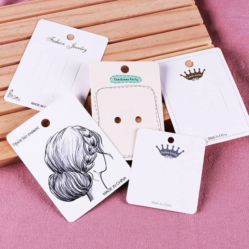 Картонная заколка для волос 7 5 х10 см ювелирное изделие в виде заколки шт. 50 |