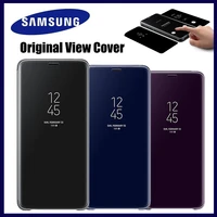 original samsung smart view flip mirror case for galaxy s8s9s10 plusnote8note9 phone led cover s view cases
