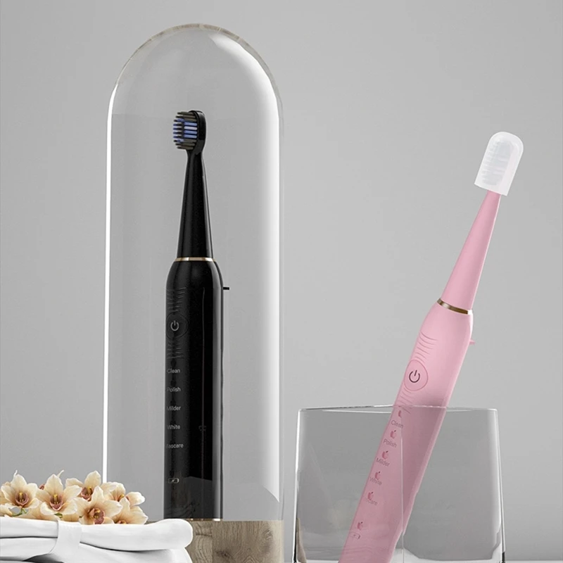 

Ultrasonic Electric Tooth Brush Anti-slip Design Fast Charging IPX7 Waterproof 5 Mode Personal Care Send Face Brush