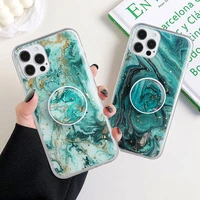 LOVECOM Gradient Marble Phone Case For Xiaomi Redmi Note Pro 10S Lite 10T Pro POCO Stand Holder Soft Back Cover