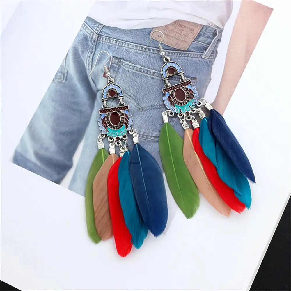 Длинные серьги-кисточки в этническом стиле | Украшения и аксессуары