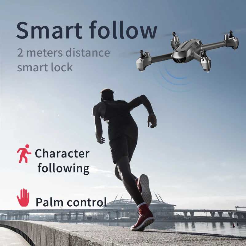 Квадрокоптер складной с GPS навигацией и HD камерой 4K Wi Fi FPV 25 30 минут