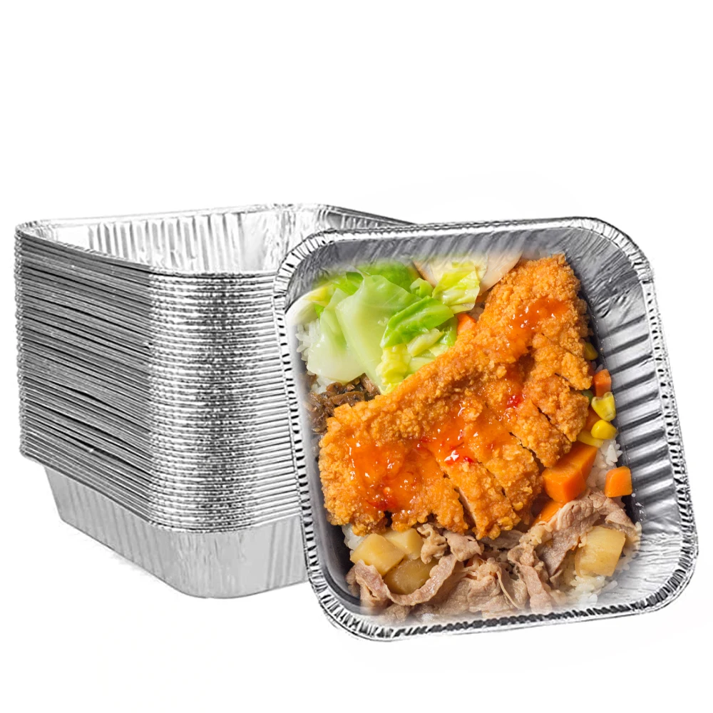 

9"×9" Aluminum Square Baking Pans Disposable Foil Roasting Trays Food Containers for Cakes Brownies Casseroles Lasagna 30PCS
