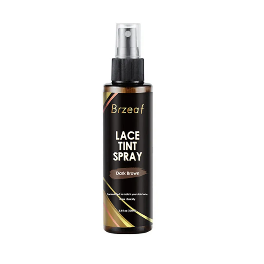 

100ml Lace Tint Spray for lace Wigs Closure and Dark Brown Middle Brown Light Brown For Different Skin make lace Wigs natural