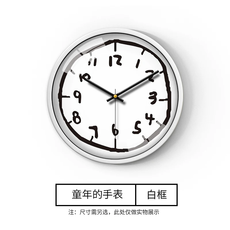 

Cute Art Wall Clock Black Silent Bedroom Cartoon Wall Clock for Kids Rooms Nordic Klokken Wandklokken Home Decoration BL50WC