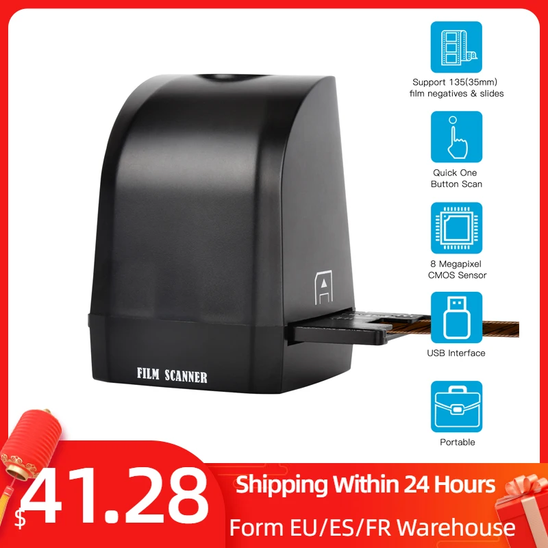 Портативный сканер для пленки и слайдов конвертер негативов 8 мегапикселей CMOS