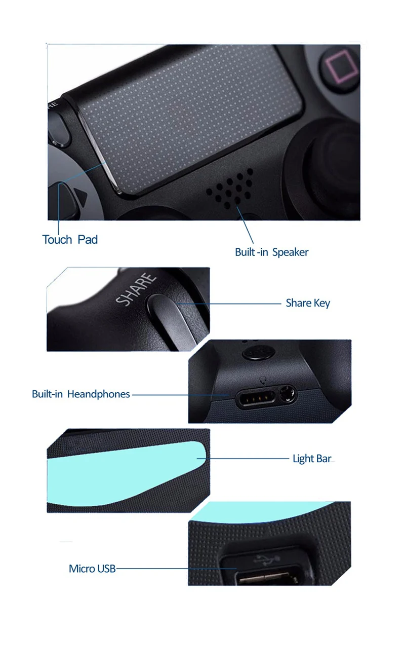 WUIYBN PS4 Геймпад контроллер USB проводной джойстик для SONY Dualshock 4 Playstation 4 игровой автомат консоль