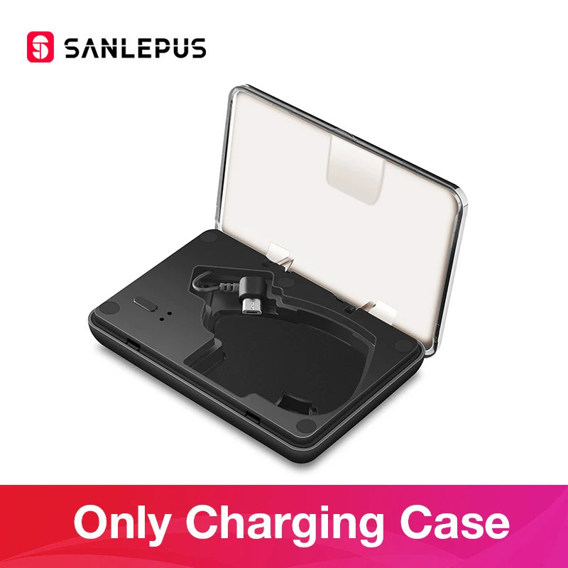 Only Charging Case SANLEPUS Bluetooth наушники беспроводные наушники гарнитура вкладыши с HD микрофоном для телефона iPhone samsung xiaomi - Цвет: Only Charging Case