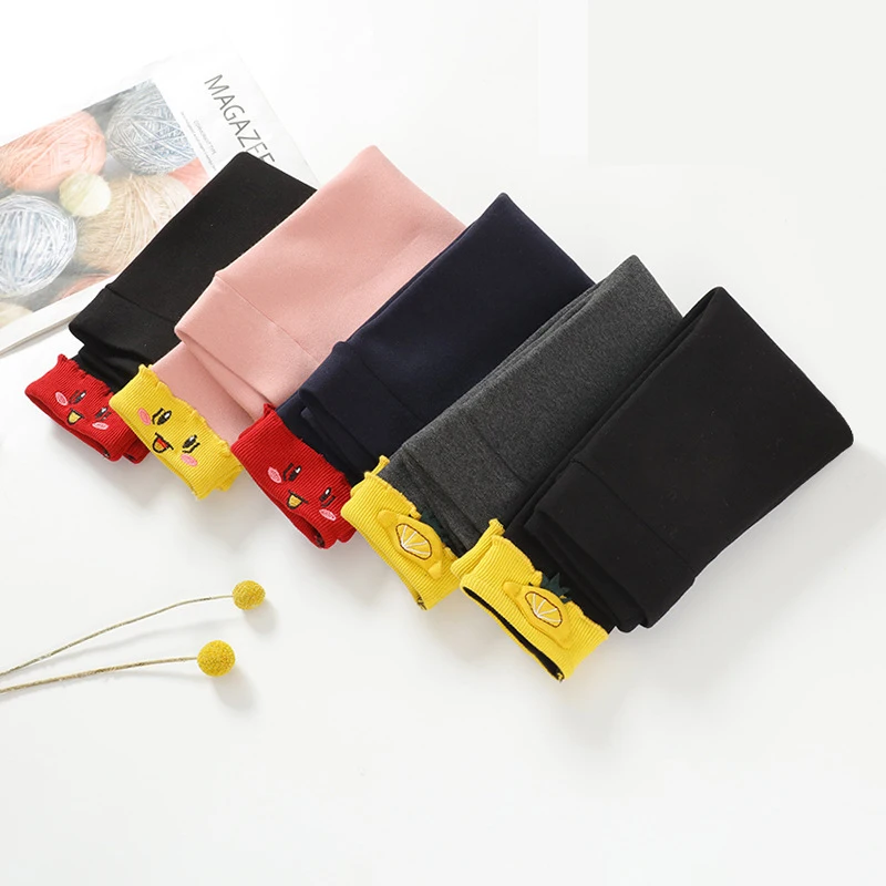 Зимние теплые леггинсы для детей детские утепленные хлопковые с эластичной