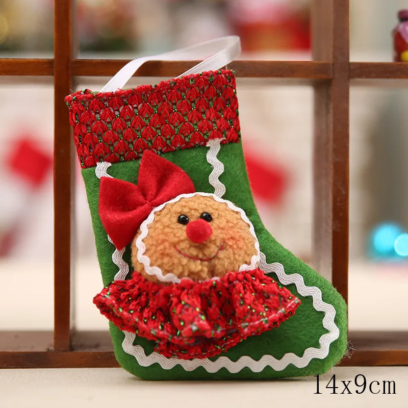 style 5-18-girl Подарки на год, сумка, Рождественский чулок, рождественские украшения для дома, Navidad, носки, Natal Tree Decoration Noel, сделай сам, поставки - Цвет: style 5-18-girl