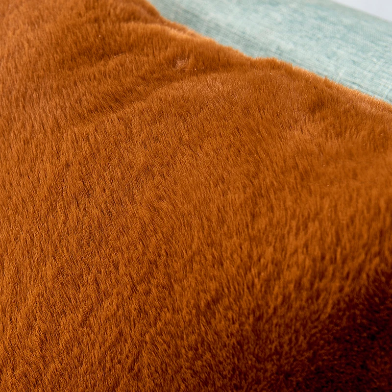 Мягкий чехол для подушки с кроличьим мехом в форме сердца наволочка диван