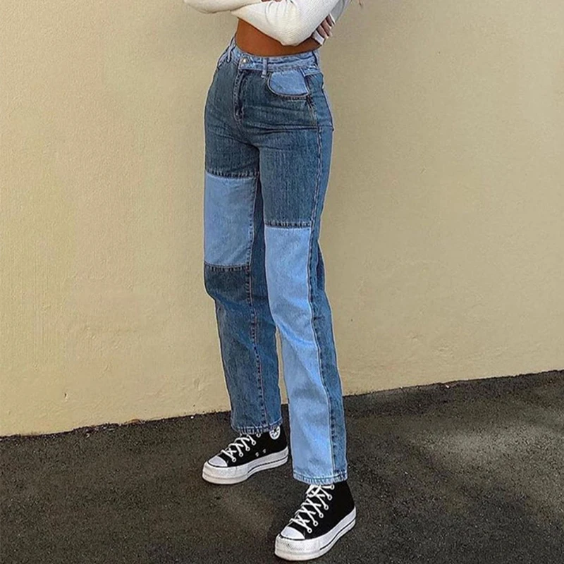 

Ladies jeans ripped holes are thin stitching jeans women trousers trousers jeans jumpsuits Women's high waist jeans