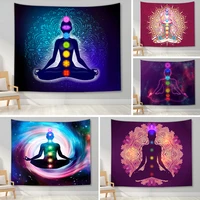 seven chakra wall tapestry bedroom yoga meditation wall hanging blanket hippie psychedelic tapestry for bedroom dorm decor
