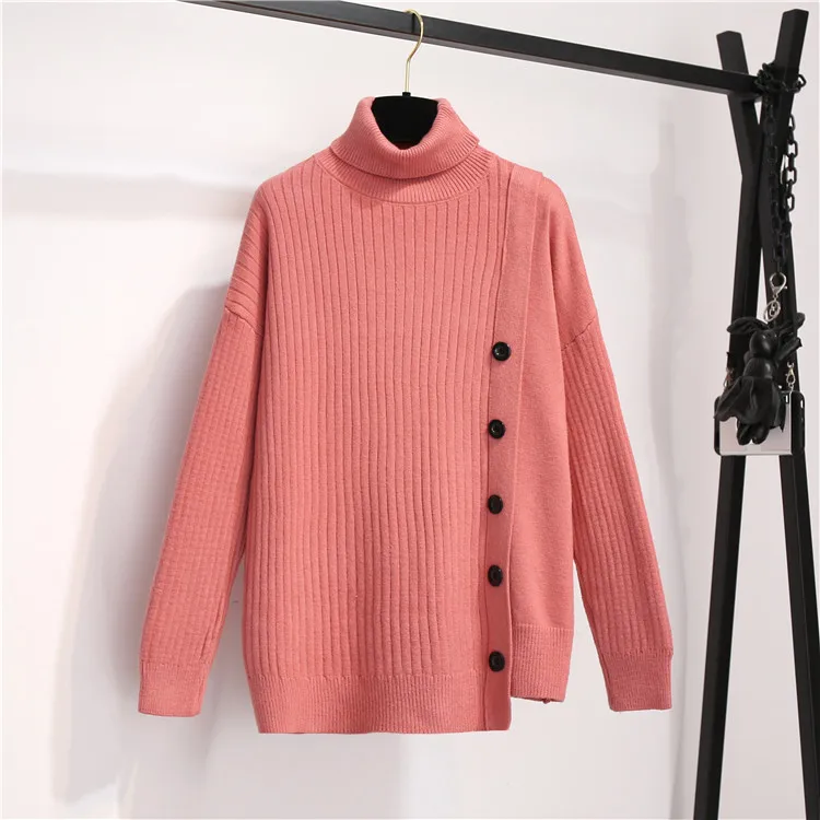 Новая зимняя одежда модный свитер с высоким воротником в Корейском стиле