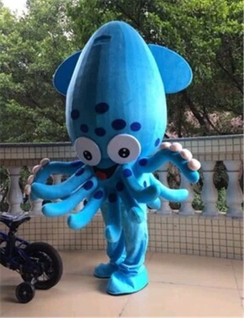 

Squid Mascot Costume Blue Fish Aquarium From Find Adult Fancy Cosplay Christmas Easter New Year Dress Up Advertising clothing