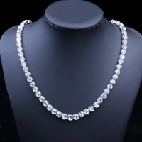 2020 new trend luxury rhinestone chain gold diamond 3mm tennis chain 925 silver hip hop men women necklace cubic zircon jewelry