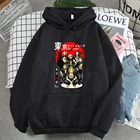 Толстовка мужская с капюшоном, уличный свитшот в стиле японского аниме Харадзюку, популярный бренд, корейские пуловеры