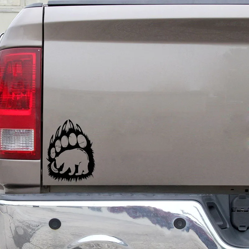 

Funny Cute Bear Silhouette Paw Print Car Sticker Vinyl Decoration Bumper Window Decal Accessories ZWW-2026, 11.9cm*15.2cm