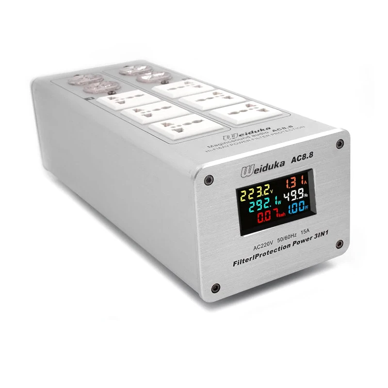 

Power filter 3000W AC filter for audio AC8.8LED digital display audio noise filter lightning-proof power socket