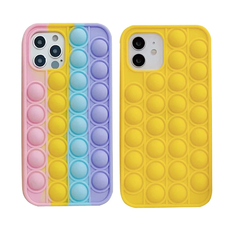 

1PC Color Matching Powder Yellow Blue/pure Yellow Smart Phone Case Rodent Pioneer Phone Case For Iphone 11 12 12 Pro Max Xr Xs