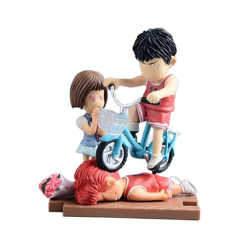 

5Pcs 10Cm Slam Dunk Kaede Rukawa Figure Pvc Action Anime Scene Model Toy Hanamichi Sakuragi Figure Collection Gift