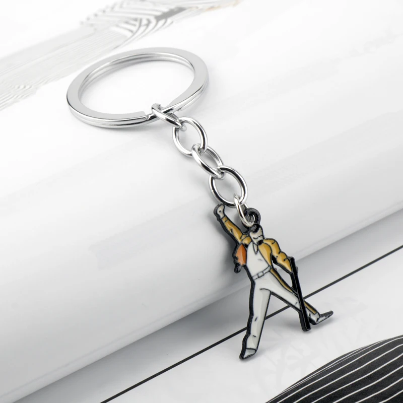 Металлический брелок для женщин и мужчин Rock Band с надписью Queen Freddie Mercury эмалевый