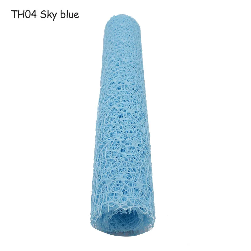 TH04 50 см* 5 ярдов органза тюль рулонная катушка тканевая лента DIY ремесло сетки подарок Свадебная оберточная бумага для цветов День рождения, вечеринка, фестиваль украшения - Цвет: TH04