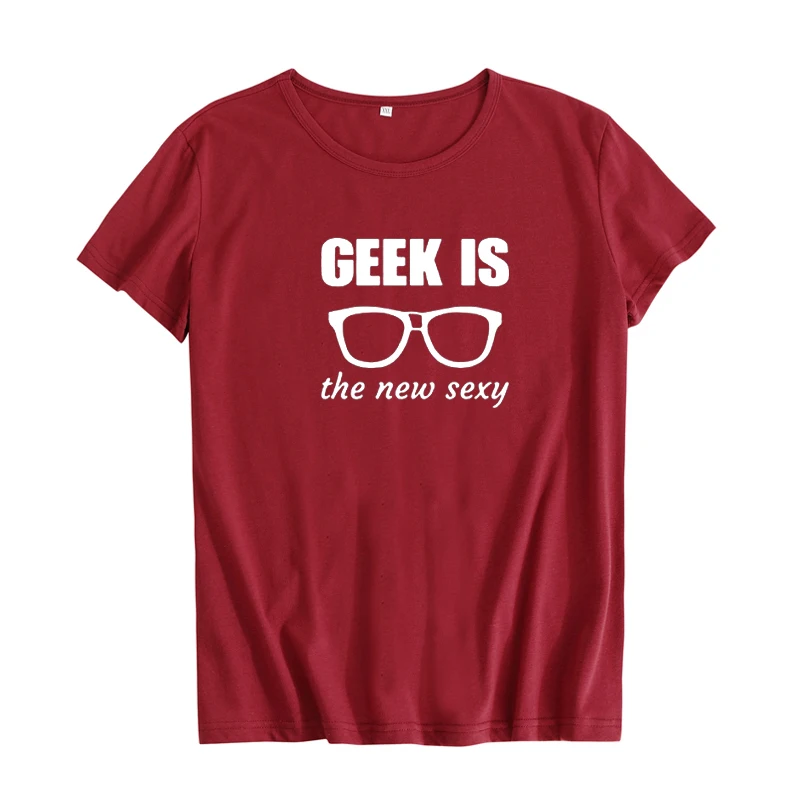 Geek это новая сексуальная забавная Футболка Harajuku Графические футболки женская