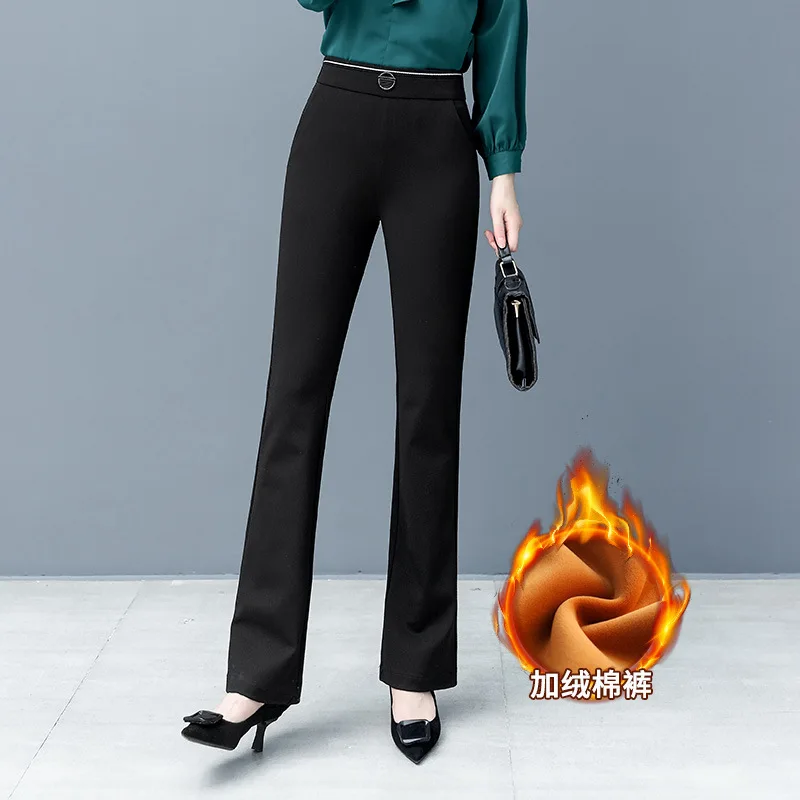 

2020 осенние и весенние женские расклешенные брюки Мода Сельма с алмазом штаны с высокой талией для женщин, женские ботфорты, однотонные повс...