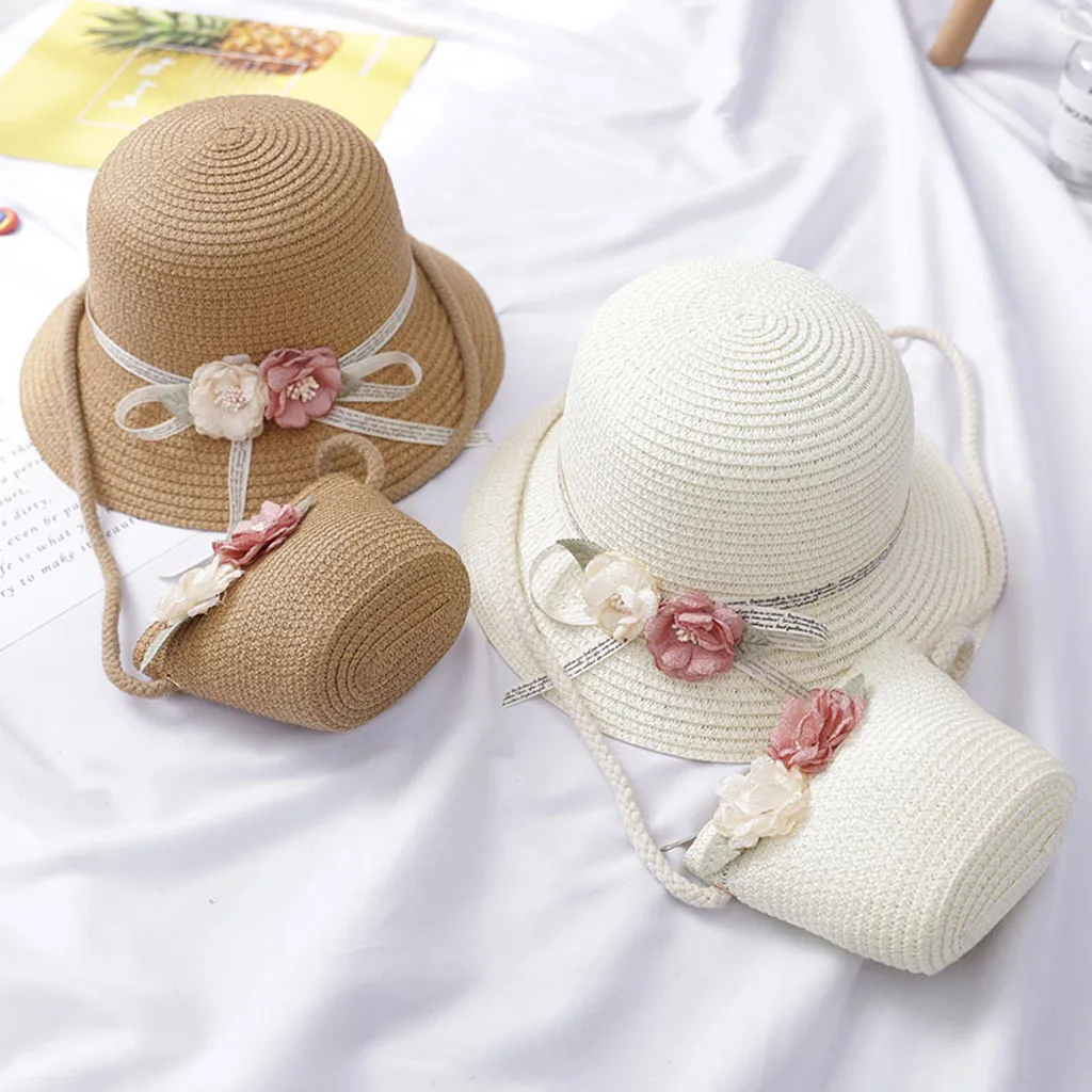 

Шляпа детская соломенная с бантом и защитой от УФ-лучей