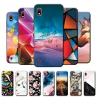 Чехол-накладка для Samsung Galaxy A10, силикон, ТПУ, с цветами