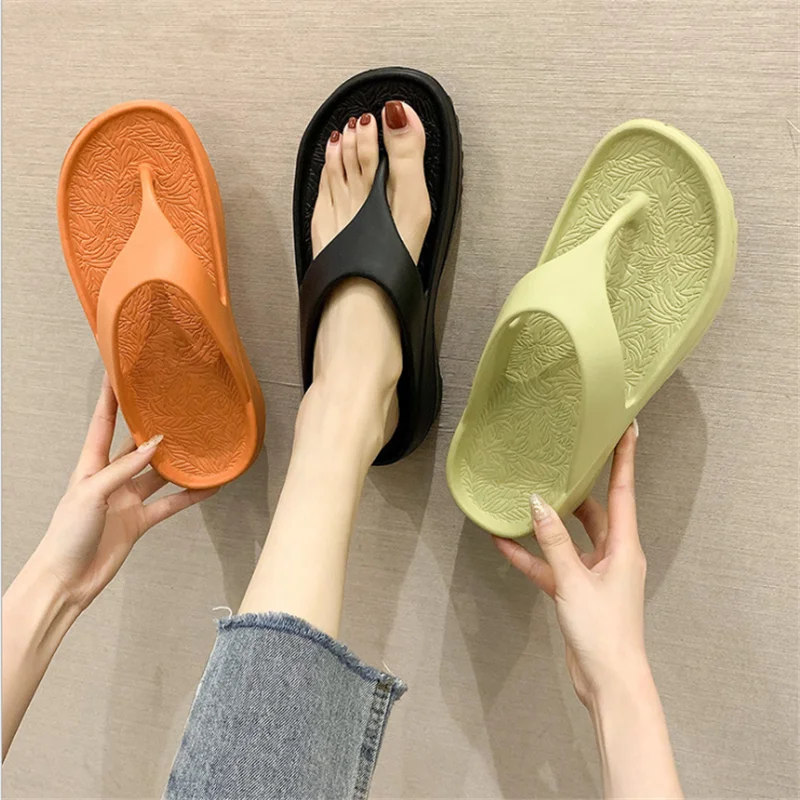 

Mdmupaogit 2021 Women Clip Flip Flops Sandals Thick-Soled Anti-slip Beach Outdoor Slippers Summer Shoes Thick Sole Flat Slipper