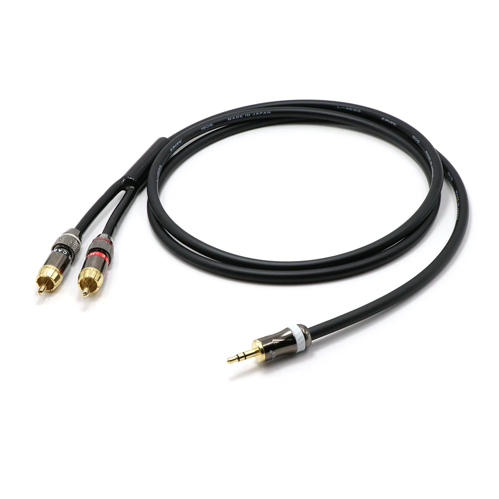 HI End rca кабель аудиосигнал провод штекер 3 5 мм от одного до двух RCA Интерфейс Fi amp