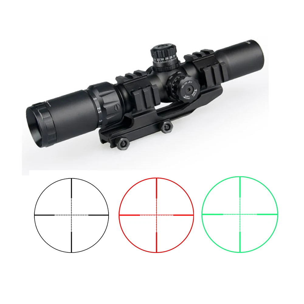 WIPSON Tactical 1,5-4x30 Tri-illuminated Красный Зеленый Синий Mil-dot прицел