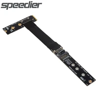 turn 90 degree left angled m 2 nvme ssd extension cable stx m 2 m key ngff riser cards 2280 adapter support pci e x4 full speed