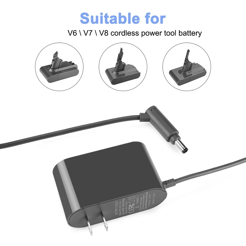 

Vacuum Cleaner Battery Charger,Replacement Power Adapter Charger for Dyson V6 V7 V8 DC62 Power Adapter Plug-US Plug