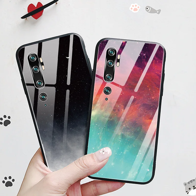Градиентные чехлы из витражного стекла для Xiaomi Mi8 Lite Mi9 Mi A3 чехол Redmi 6 7 7a 8a Note 8 Pro