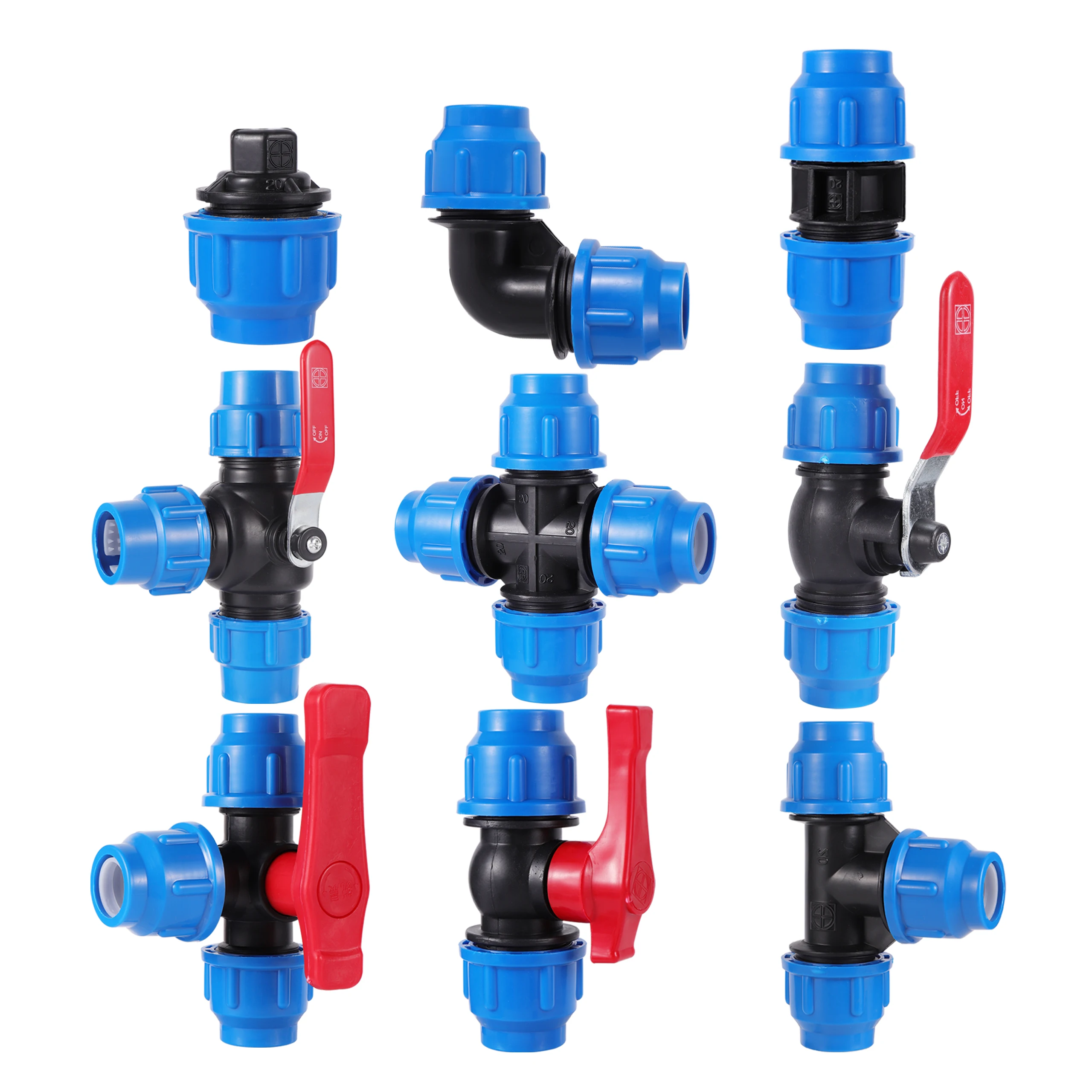 

PE Connector Pipe Fittings 32mm Water Tube Direct Connection Joint Fast Connection Ball Valve Agriculture Irrigation Accessories