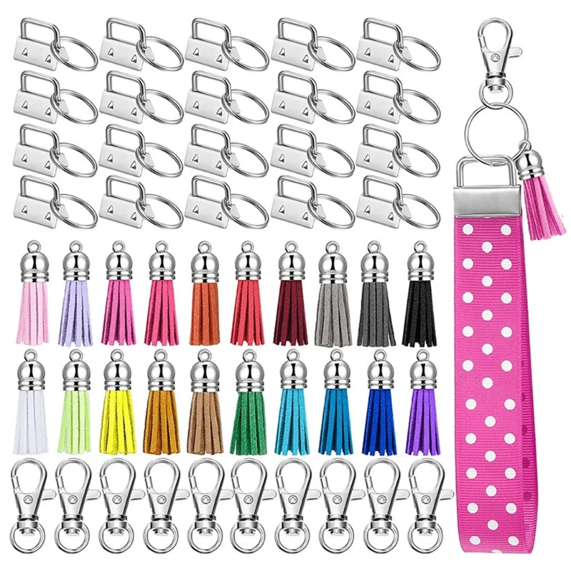 Полихроматический 60 штук брелок оборудования с ремешком на руку набор крюк