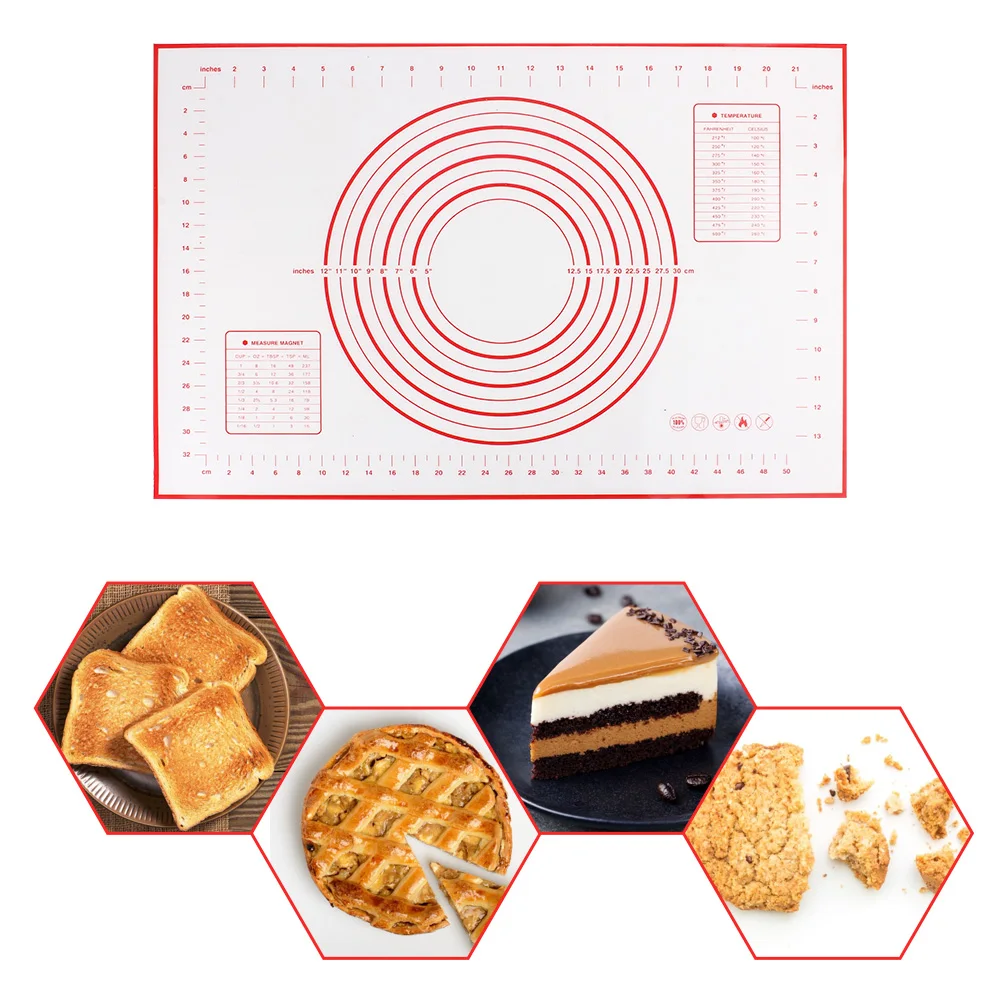 

Silicone Baking Mat Pizza Dough Maker Pad Pastry Kitchen Holder Tool Gadgets Cooking Utensils Bakeware Accessories Party Wedding