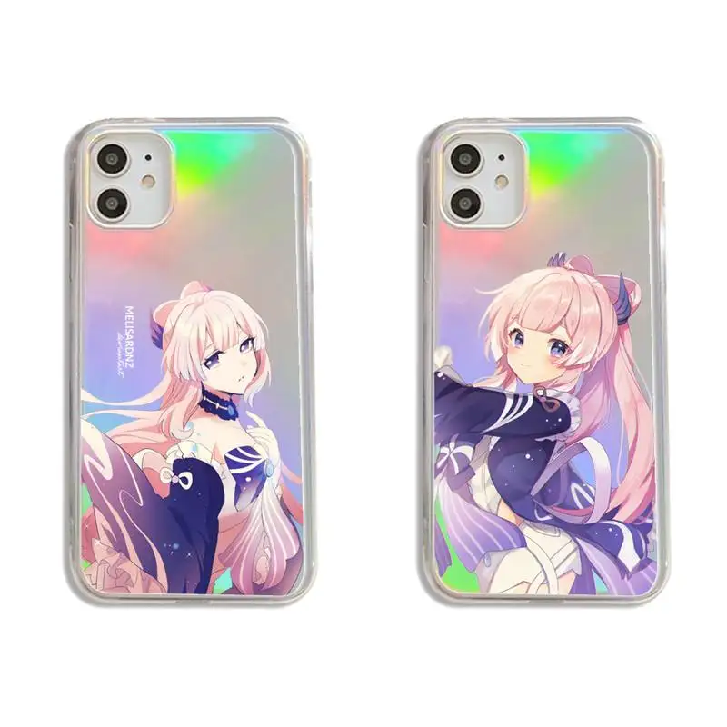 

Genshin Impact Sangonomiya Kokomi Phone Case Transparent for iPhone 7 8 11 12 se 2020 mini pro X XS XR MAX Plus